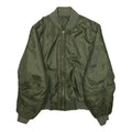 Womens Green Zip Bomber Jacket M Polyester Plain Lightweight Casual