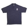 COTTON DELUXE Mens Navy Blue Big Ten Conference Short Sleeve Polo Shirt L