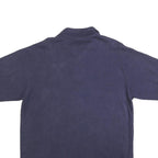 COTTON DELUXE Mens Navy Blue Big Ten Conference Short Sleeve Polo Shirt L