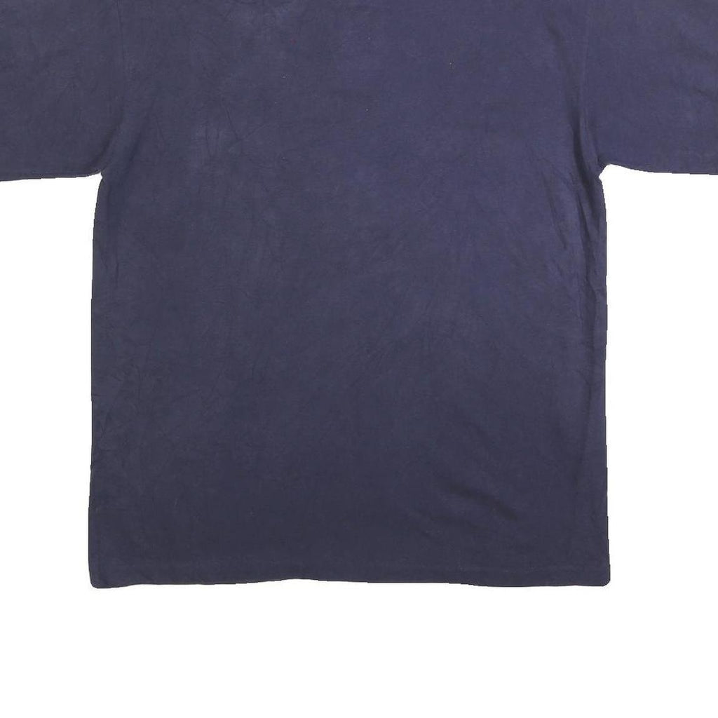 COTTON DELUXE Mens Navy Blue Big Ten Conference Short Sleeve Polo Shirt L