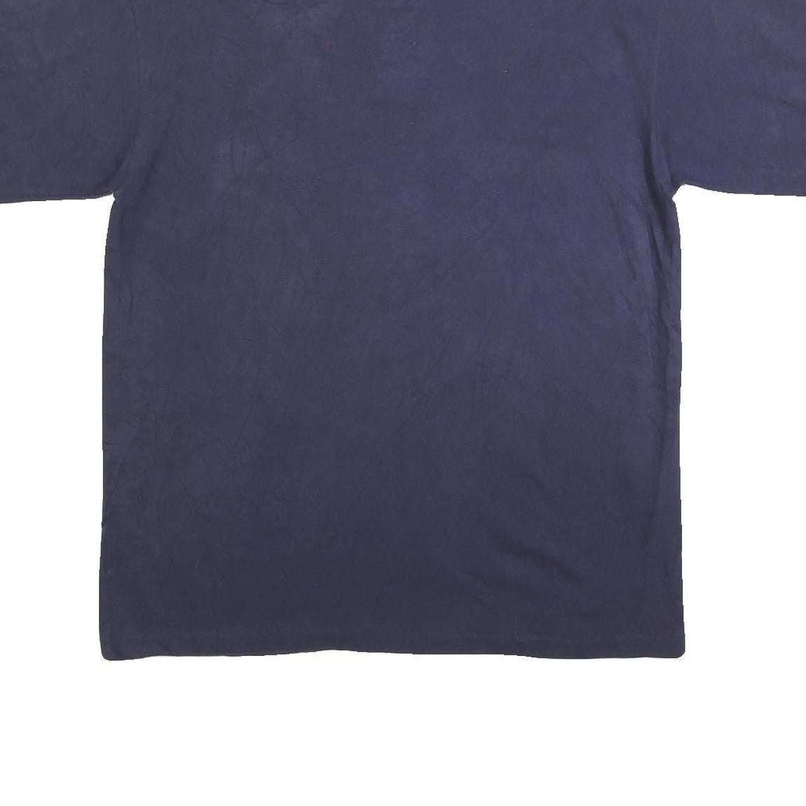 COTTON DELUXE Mens Navy Blue Big Ten Conference Short Sleeve Polo Shirt L