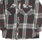 DAKOTA Mens Black & Grey Check Cotton Blend Button Jacket M Casual Fit