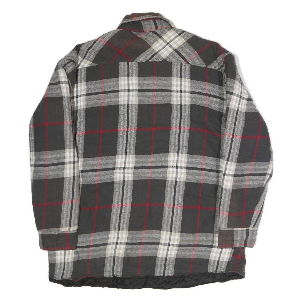 DAKOTA Mens Black & Grey Check Cotton Blend Button Jacket M Casual Fit