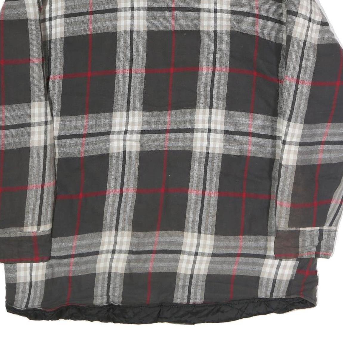 DAKOTA Mens Black & Grey Check Cotton Blend Button Jacket M Casual Fit