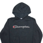 CHAMPION Mens Black Hoodie M
