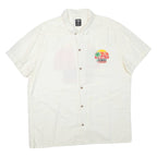 FSBN Waikiki Beach Hawaii Mens Hawaiian Shirt Cream XL