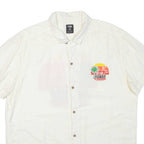 FSBN Waikiki Beach Hawaii Mens Hawaiian Shirt Cream XL