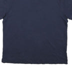 TOMMY HILFIGER Mens Navy Blue Polo Shirt M Cotton Blend Short Sleeve Basic