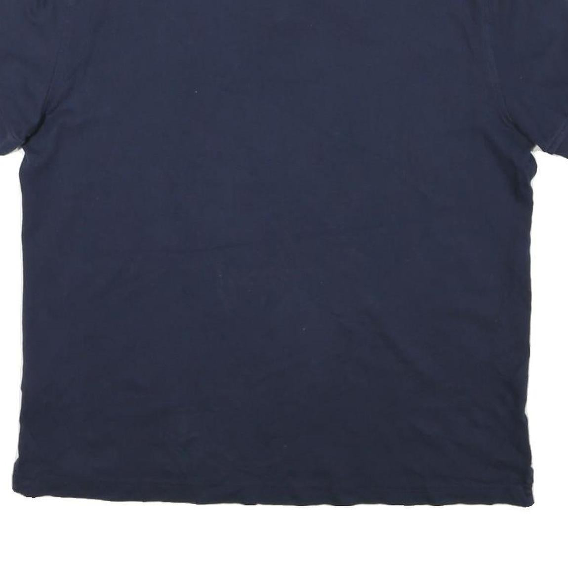 TOMMY HILFIGER Mens Navy Blue Polo Shirt M Cotton Blend Short Sleeve Basic