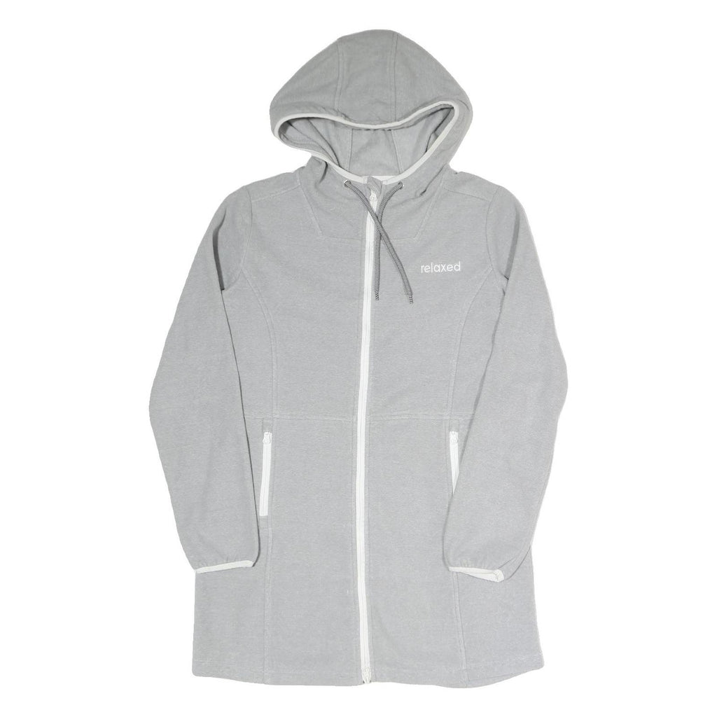 ATHLETIC XPRESS Womens Grey Hooded Zip Jacket S Polyester Blend Casual