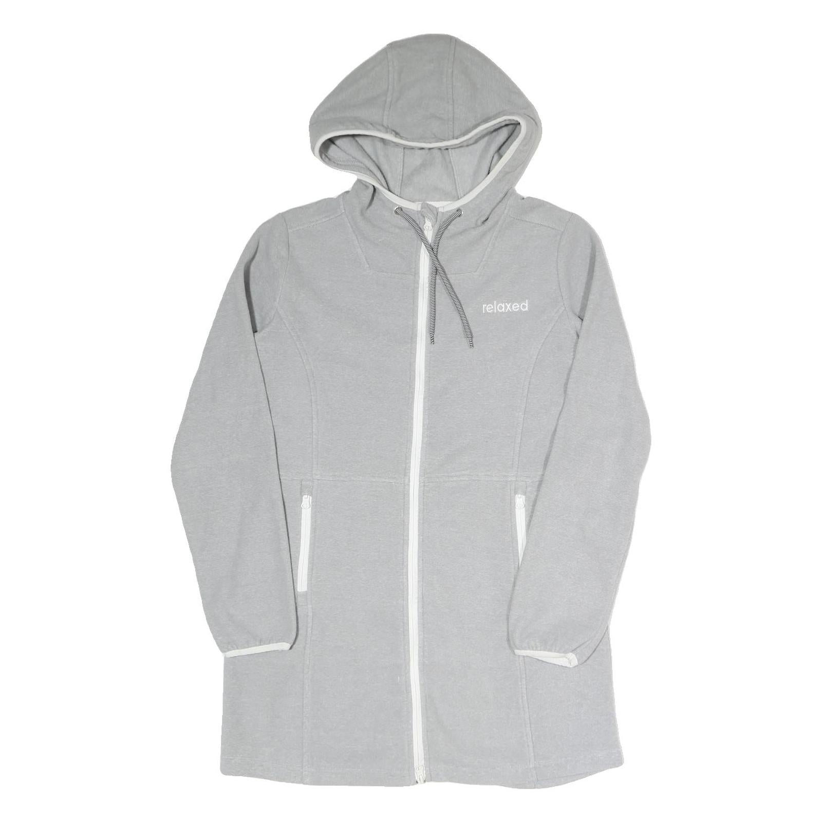 ATHLETIC XPRESS Womens Grey Hooded Zip Jacket S Polyester Blend Casual