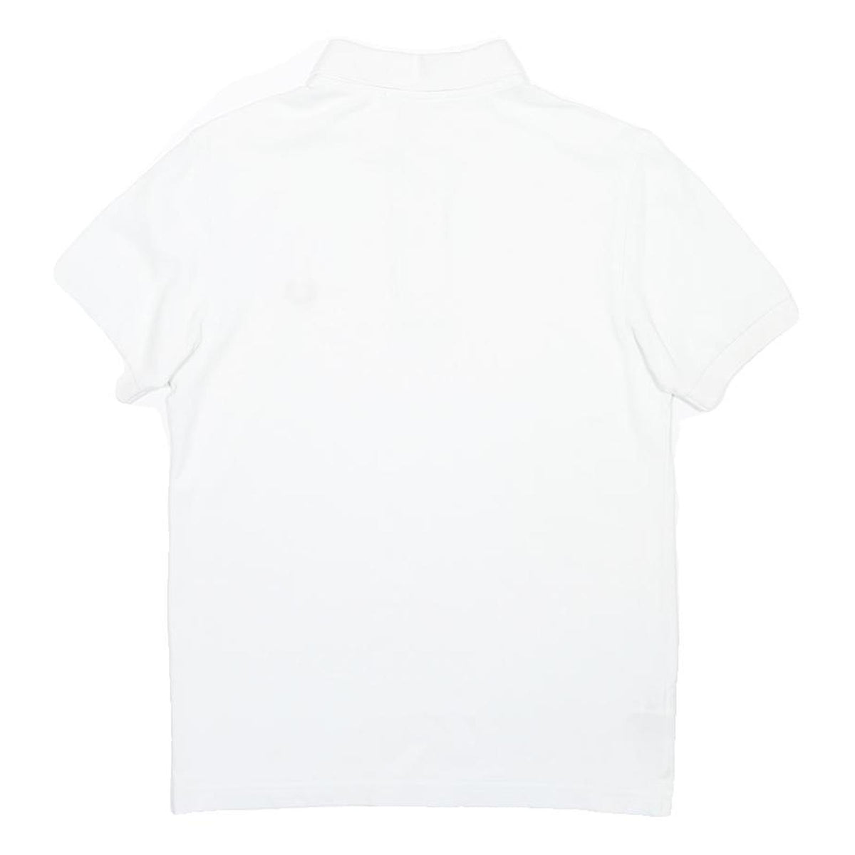 FRED PERRY Mens White Short Sleeve Plain Polo Shirt S Classic Cotton
