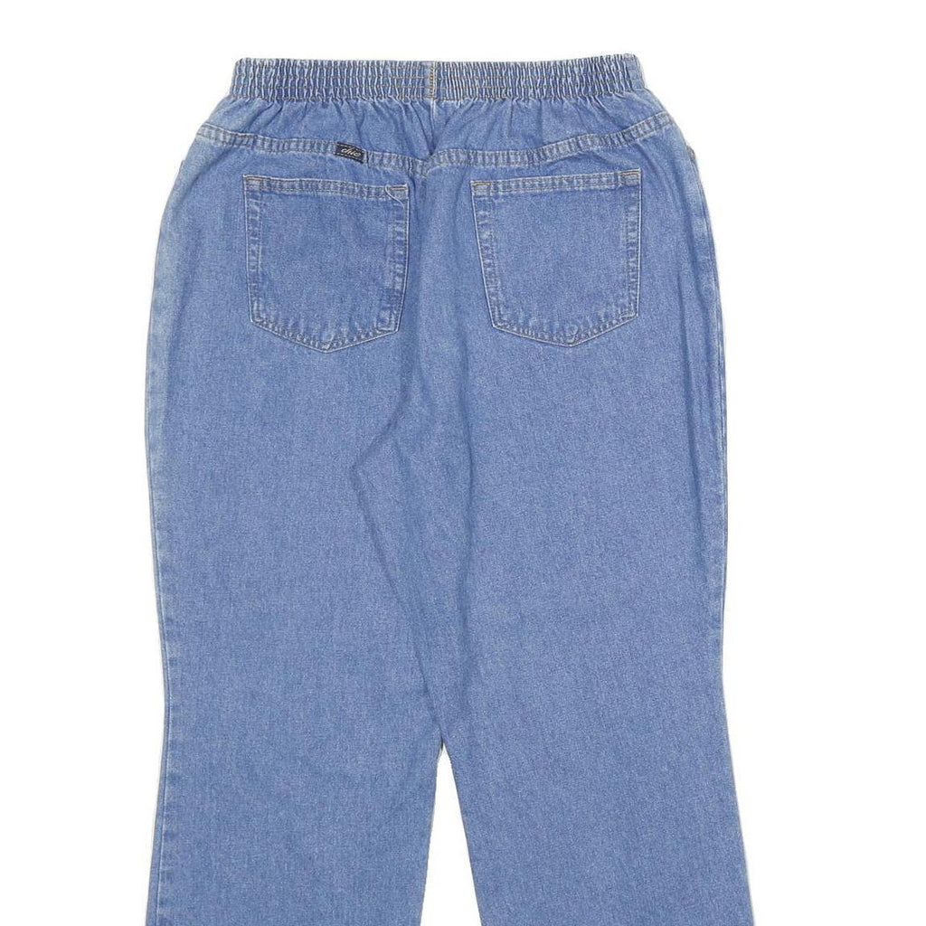 CHIC Womens Jeans Blue Relaxed Straight Denim W28 L30 Elasticated Waistband