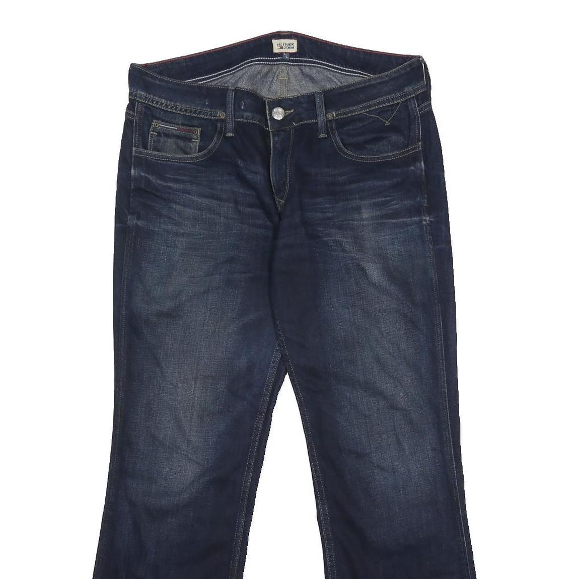 HILFIGER DENIM Womens Jeans Blue Regular Straight Denim Medium W32 L31 Zip