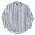 RALPH LAUREN POLO JEANS COMPANY Mens Blue & White Striped Shirt M Cotton Long
