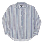 RALPH LAUREN POLO JEANS COMPANY Mens Blue & White Striped Shirt M Cotton Long