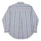 RALPH LAUREN POLO JEANS COMPANY Mens Blue & White Striped Shirt M Cotton Long