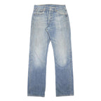 LEVI'S 501 Mens Jeans Blue Regular Straight Denim Light W27 L34 Classic Button