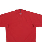 ADIDAS Mens Red Polyester Blend T-Shirt M Short Sleeve Half Zip Athletic Sports