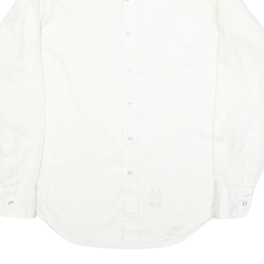 EXCELLO Mens White Shirt L Classic Button Long Sleeve Formal Polyester Blend