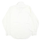EXCELLO Mens White Shirt L Classic Button Long Sleeve Formal Polyester Blend