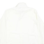 EXCELLO Mens White Shirt L Classic Button Long Sleeve Formal Polyester Blend