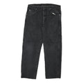 WRANGLER Mens Black Regular Fit Straight Leg Denim Jeans W34 L28 Zip Closure