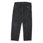 WRANGLER Mens Black Regular Fit Straight Leg Denim Jeans W34 L28 Zip Closure