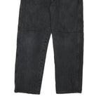 WRANGLER Mens Black Regular Fit Straight Leg Denim Jeans W34 L28 Zip Closure