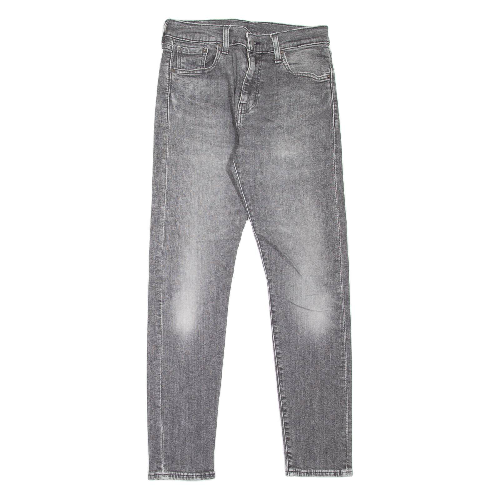 LEVI'S 512 BIG E Jeans Mens Grey Slim Tapered Stone Wash W30 L32