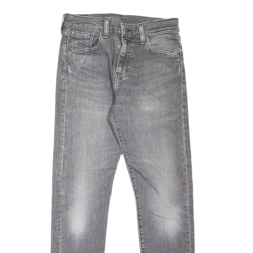 LEVI'S 512 BIG E Jeans Mens Grey Slim Tapered Stone Wash W30 L32