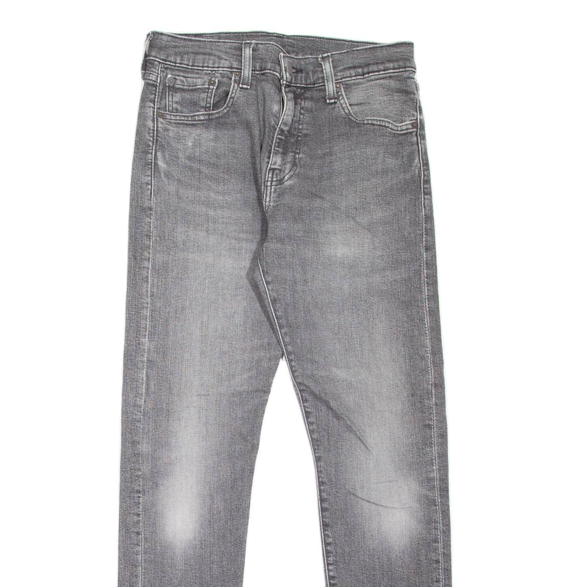 LEVI'S 512 BIG E Jeans Mens Grey Slim Tapered Stone Wash W30 L32