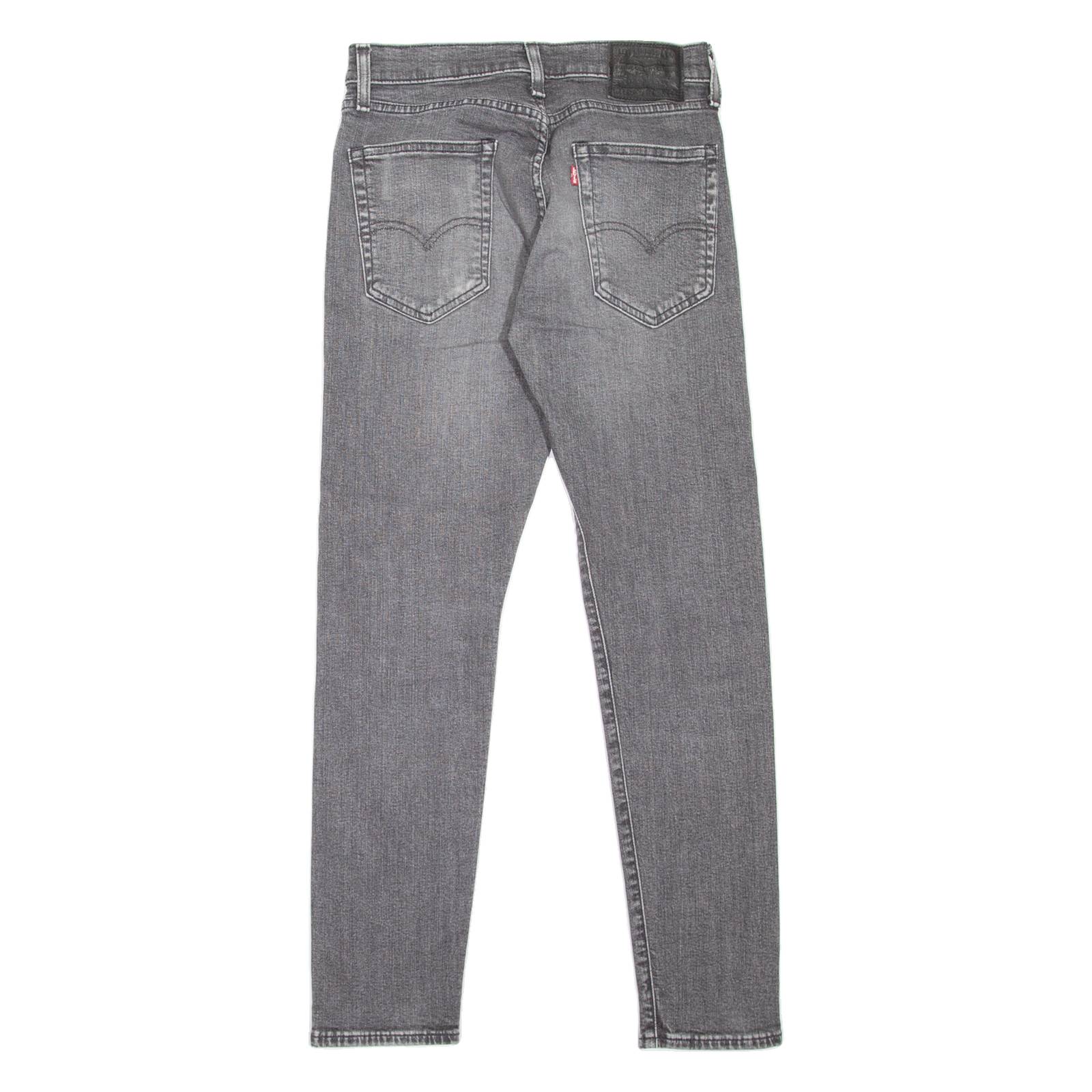 LEVI'S 512 BIG E Jeans Mens Grey Slim Tapered Stone Wash W30 L32