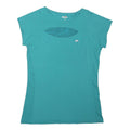 ELLESSE Womens Blue Jersey T-Shirt UK 14 Short Sleeve Round Neck Slim Fit Sports