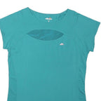 ELLESSE Womens Blue Jersey T-Shirt UK 14 Short Sleeve Round Neck Slim Fit Sports