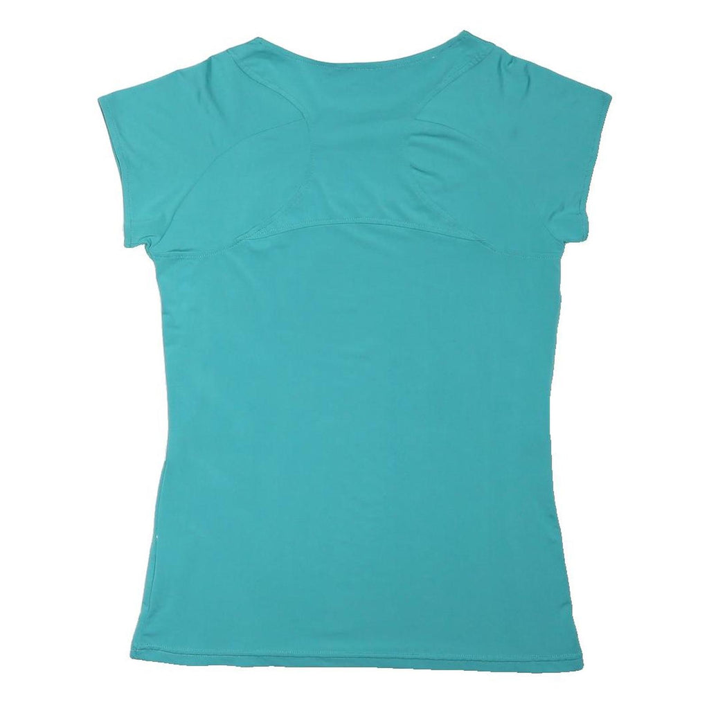 ELLESSE Womens Blue Jersey T-Shirt UK 14 Short Sleeve Round Neck Slim Fit Sports