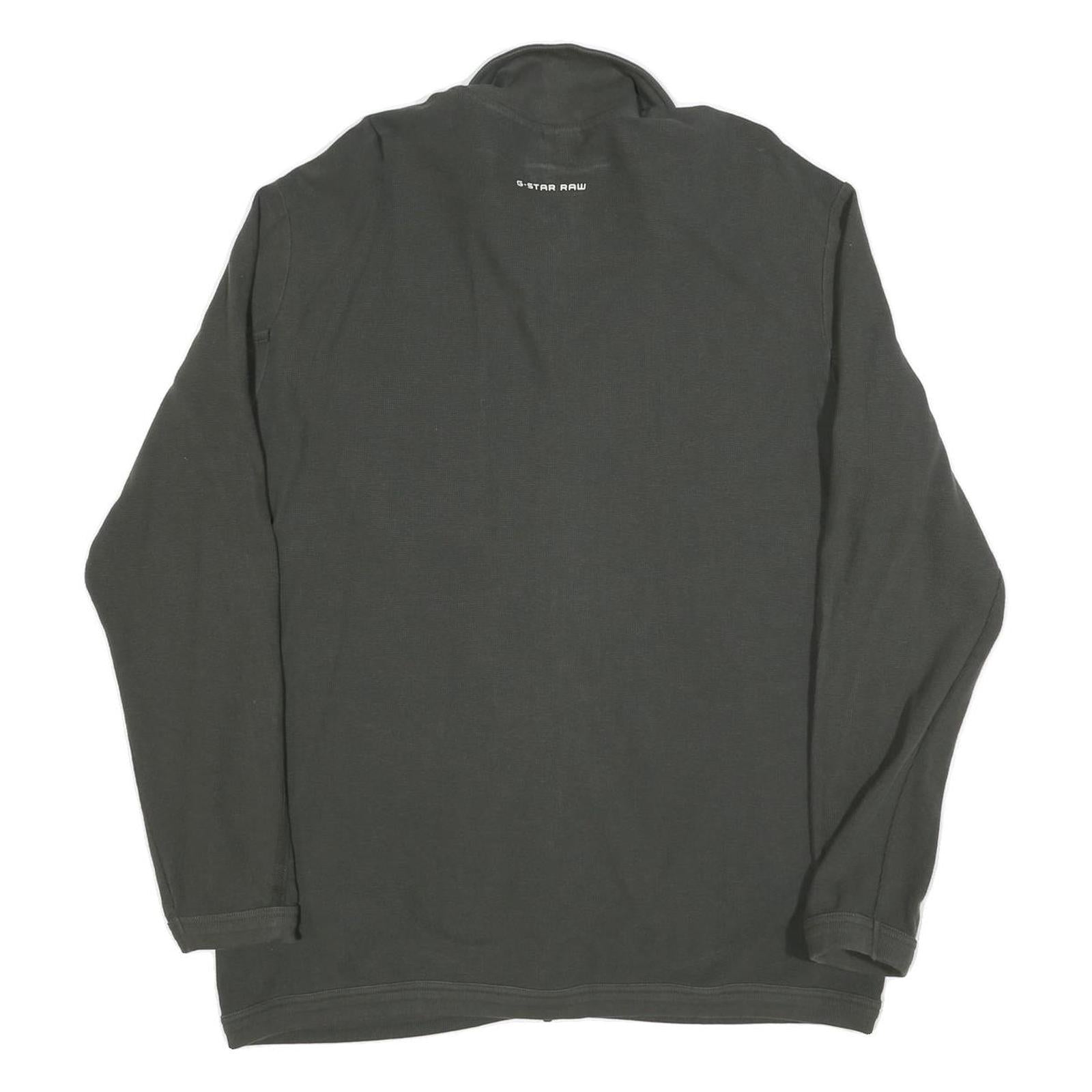 G-STAR Mens Green Cotton Blend Jacket XL Casual Zip Front Pocket Style