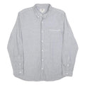 TIMBERLAND Mens Grey Cotton Blend Casual Shirt L Button Down Pocket Long Sleeve