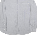 TIMBERLAND Mens Grey Cotton Blend Casual Shirt L Button Down Pocket Long Sleeve