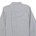 TIMBERLAND Mens Grey Cotton Blend Casual Shirt L Button Down Pocket Long Sleeve