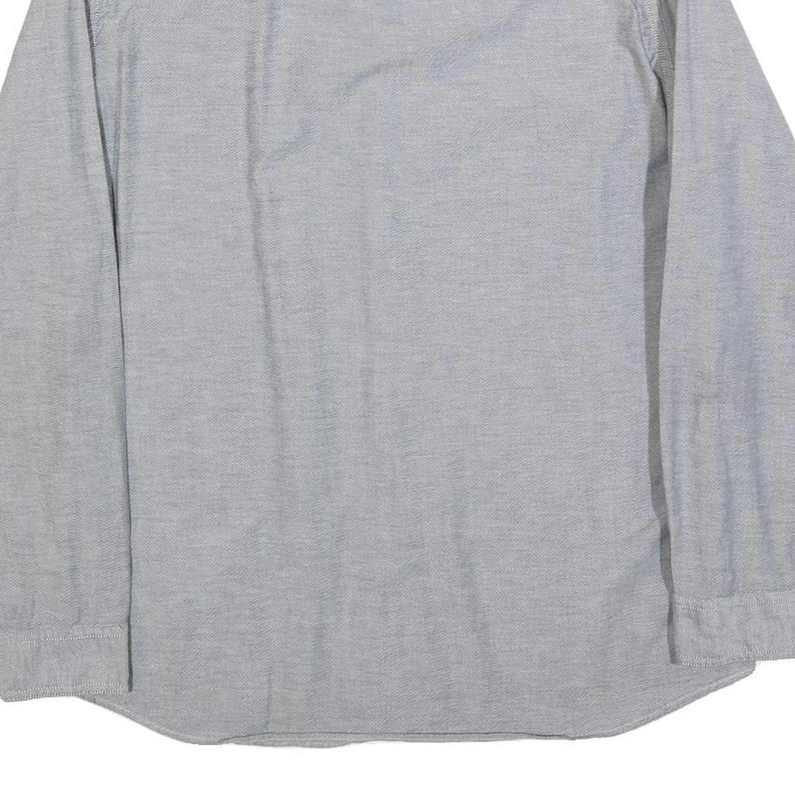 TIMBERLAND Mens Grey Cotton Blend Casual Shirt L Button Down Pocket Long Sleeve