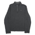 CALVIN KLEIN Mens Charcoal Grey Plain Pullover Crew Neck Basic Knit Jumper L