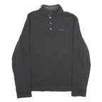 CALVIN KLEIN Mens Charcoal Grey Plain Pullover Crew Neck Basic Knit Jumper L
