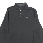 CALVIN KLEIN Mens Charcoal Grey Plain Pullover Crew Neck Basic Knit Jumper L