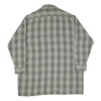 Mens Green & Grey Checked Cotton Blend Shirt 2XL Casual Classic Fit Button-Down