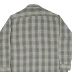 Mens Green & Grey Checked Cotton Blend Shirt 2XL Casual Classic Fit Button-Down