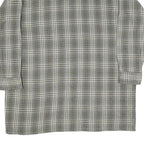 Mens Green & Grey Checked Cotton Blend Shirt 2XL Casual Classic Fit Button-Down