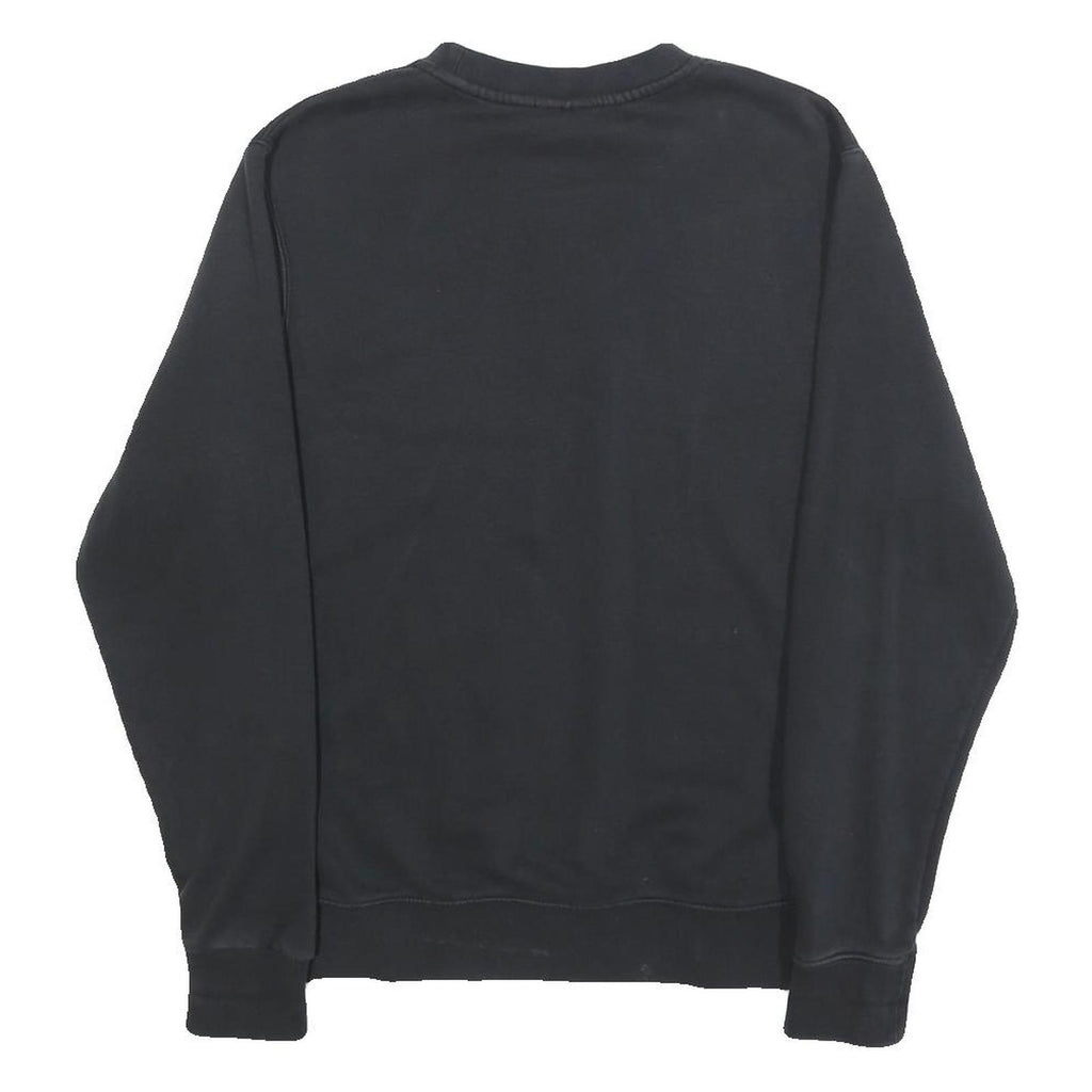 NIKE Mens Black Crew Neck XS Cotton Blend Sweatshirt Embroidered Logo
