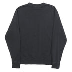 NIKE Mens Black Crew Neck XS Cotton Blend Sweatshirt Embroidered Logo