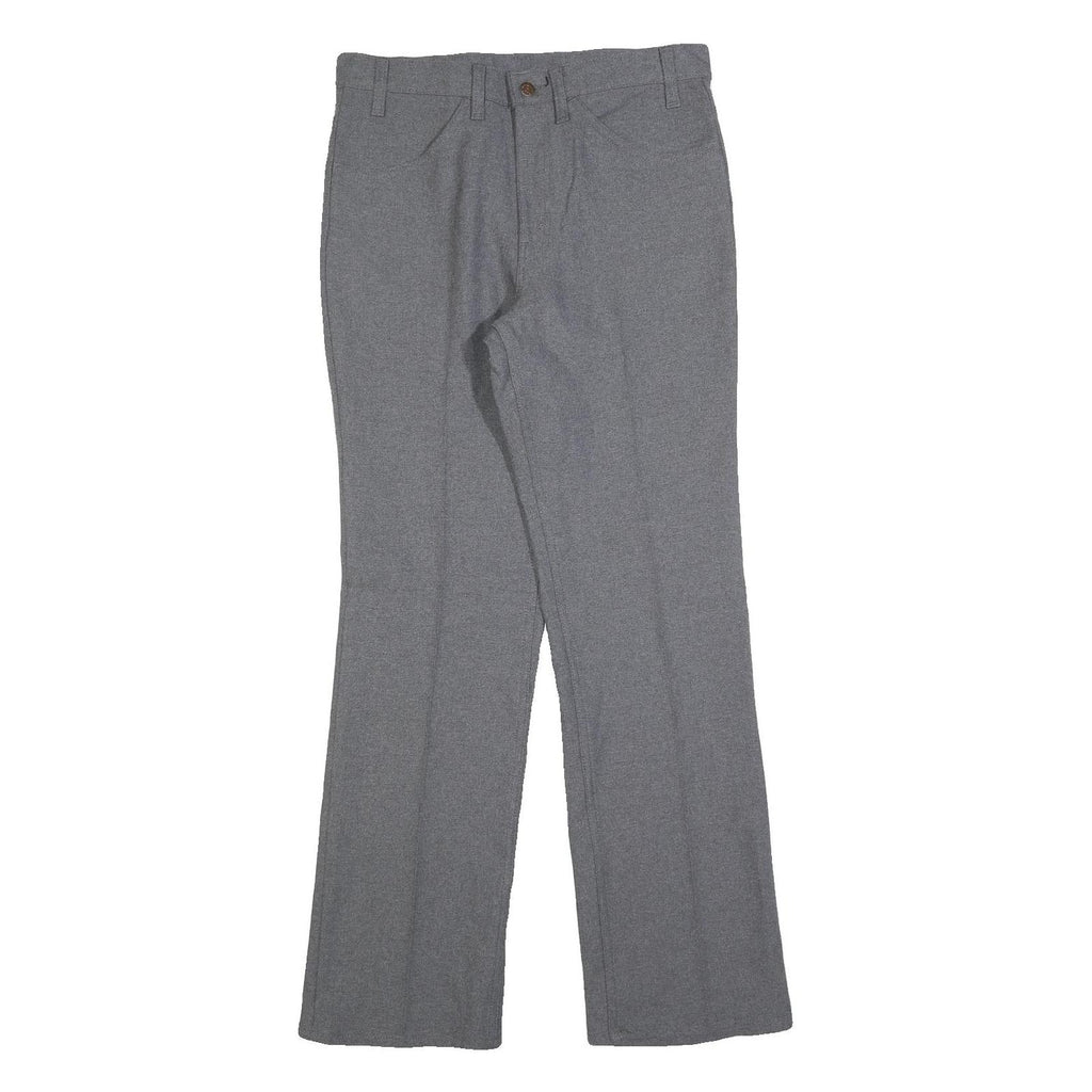 LEVI'S Mens Grey Cotton Blend Regular Straight Trousers W32 L32 Smart Casual